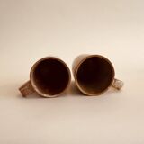 Set of 2 vintage stoneware mugs