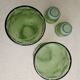 Two 1970s molded glass decanters
