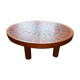 Table basse en bois et carreaux de ceramique des années 50