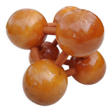 Wooden structure "atoms" varnished 60s/70s