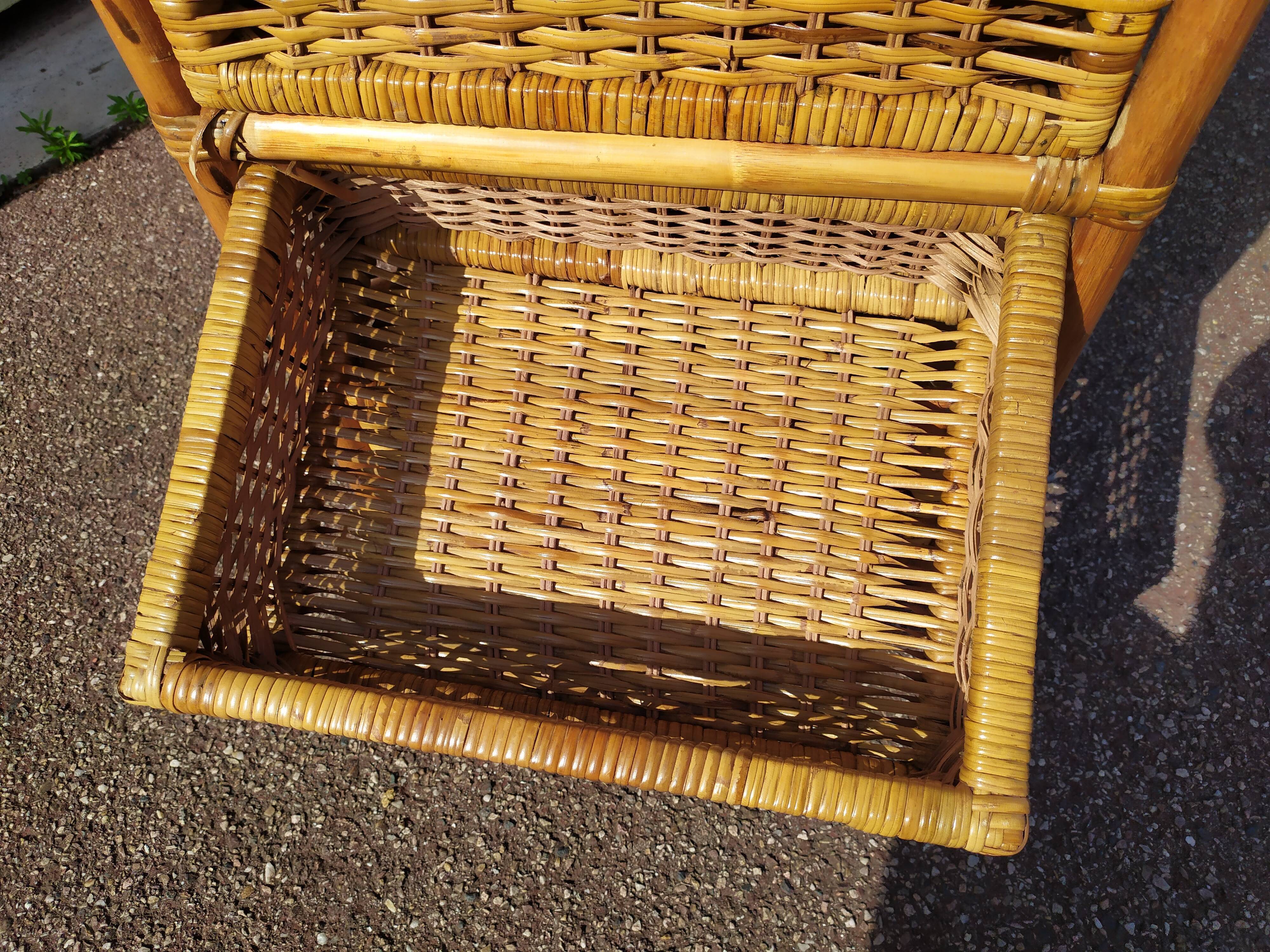 Chest of Drawers 6 Rattan Drawer - Vintage