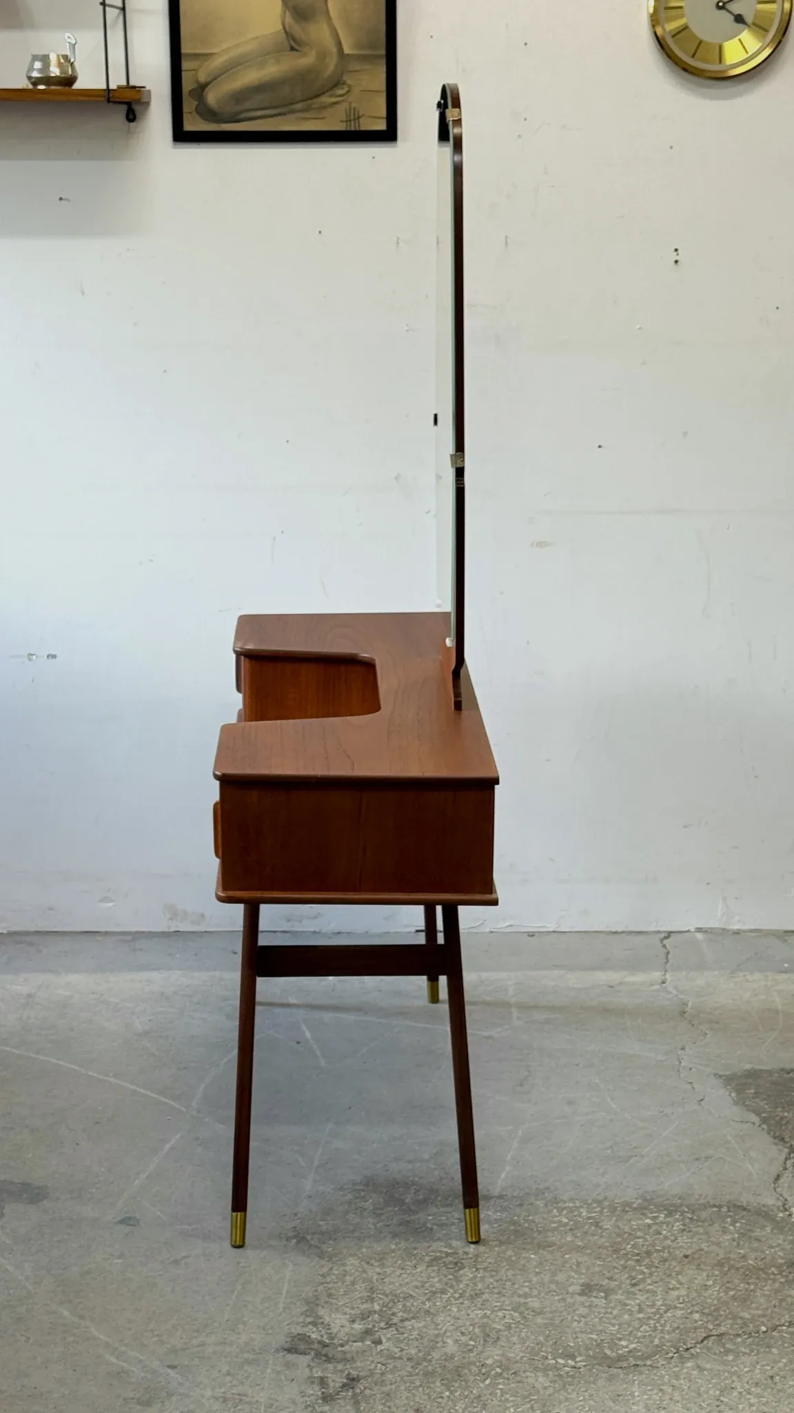 Unique teak dressing table, Scandinavia, 1960s/70s, vintage, mid-c
