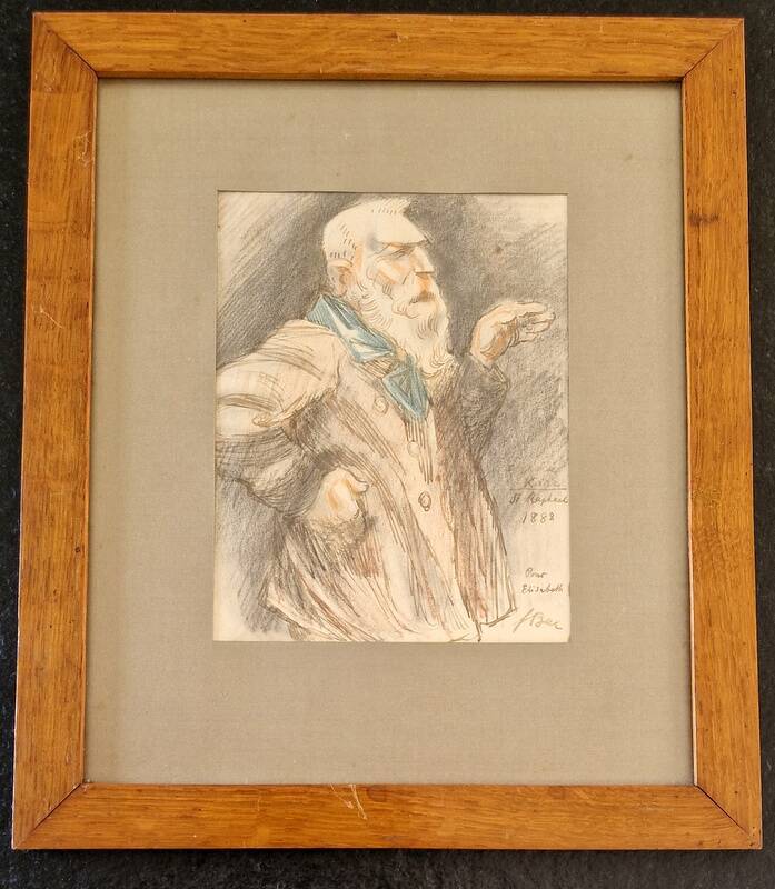 Ferdinand Bac (1859-1952) - Drawing in pastel, ink and charcoal on paper