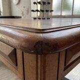 Solid walnut farmhouse castle table 1900 XXL