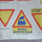 Old driving school poster highway code collection deco garage workshop