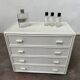 White rattan chest of drawers