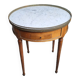 Table bouillotte 2 tirettes et 2 tiroirs plateau marbre style Louis XVl