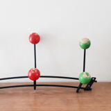 Coat rack, wooden ball hooks