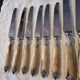 Exquisite set of twelve antique Art Nouveau knives (6+6)