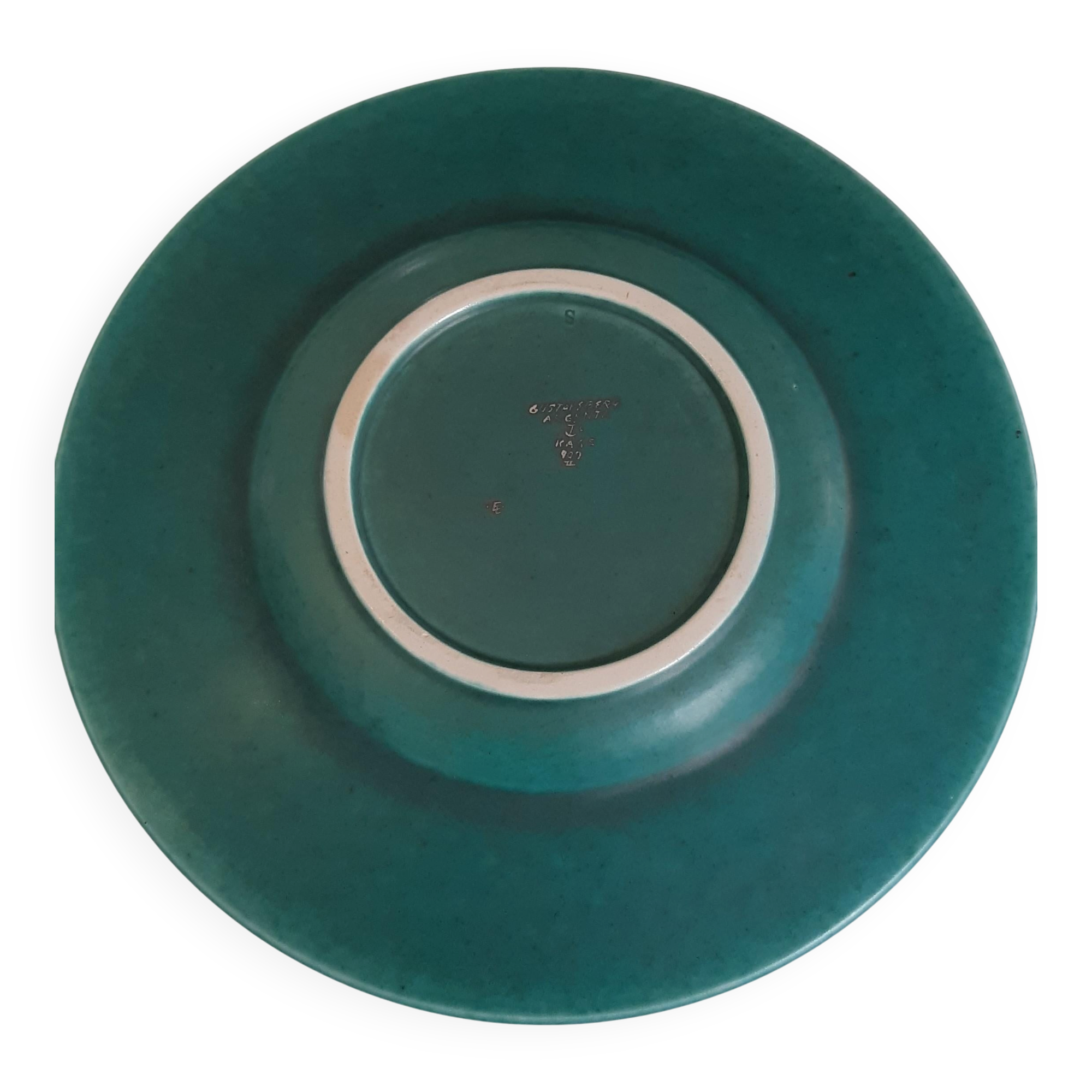 Plate wilhelm kage "argenta" gustavsberg sweden 1950. signed