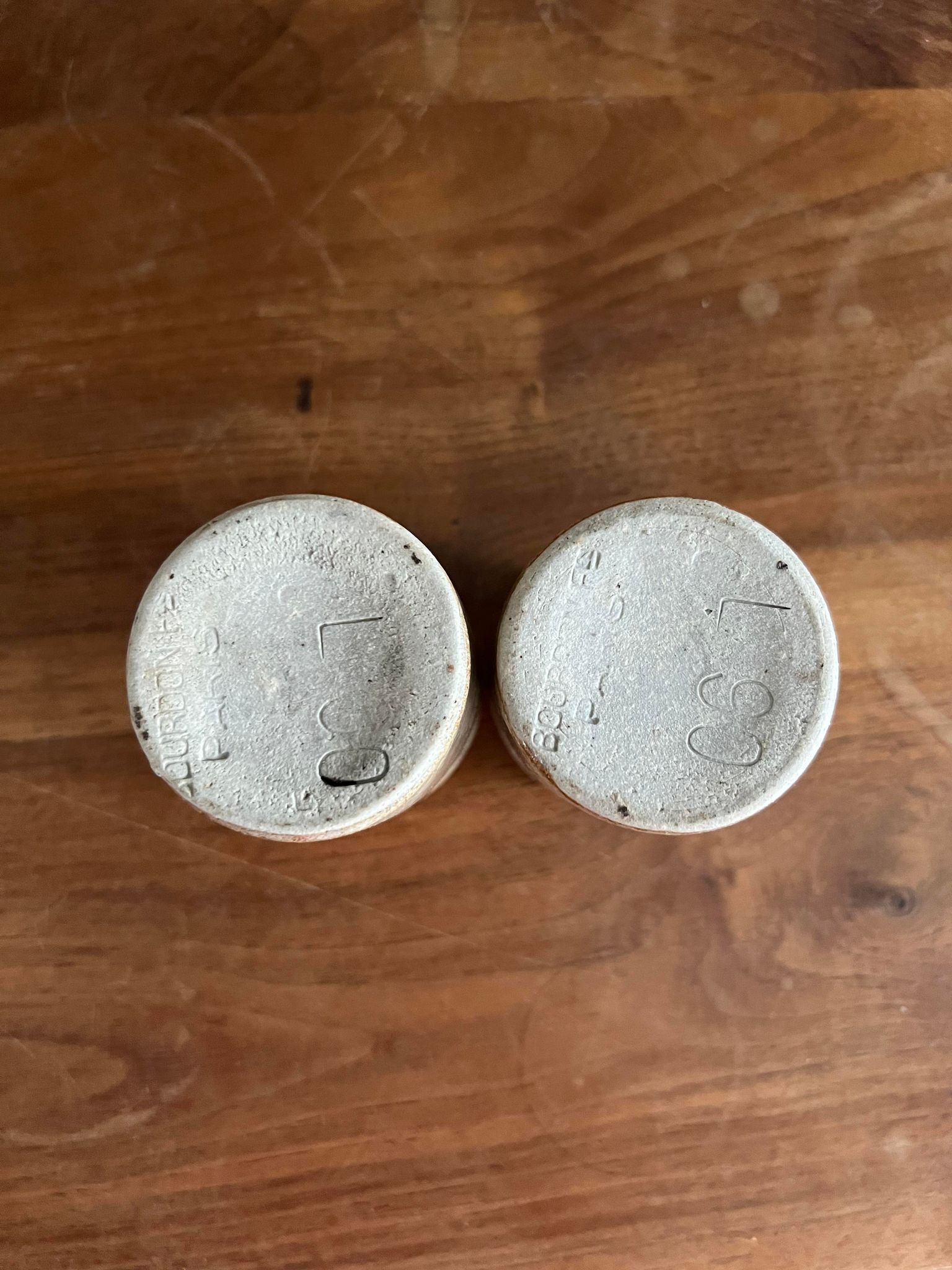 Bourdon Frère Paris stoneware spice jars