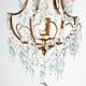 Petit lustre bronze pampilles bleues