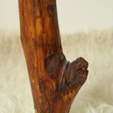 Side table, low brutalist made from tree stump.