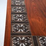 Scandinavian rosewood and ceramic coffee table