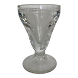 Set of 9 old glasses thick conical bottom