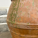 Large green glazed terracotta jar, Spain, 19th century.