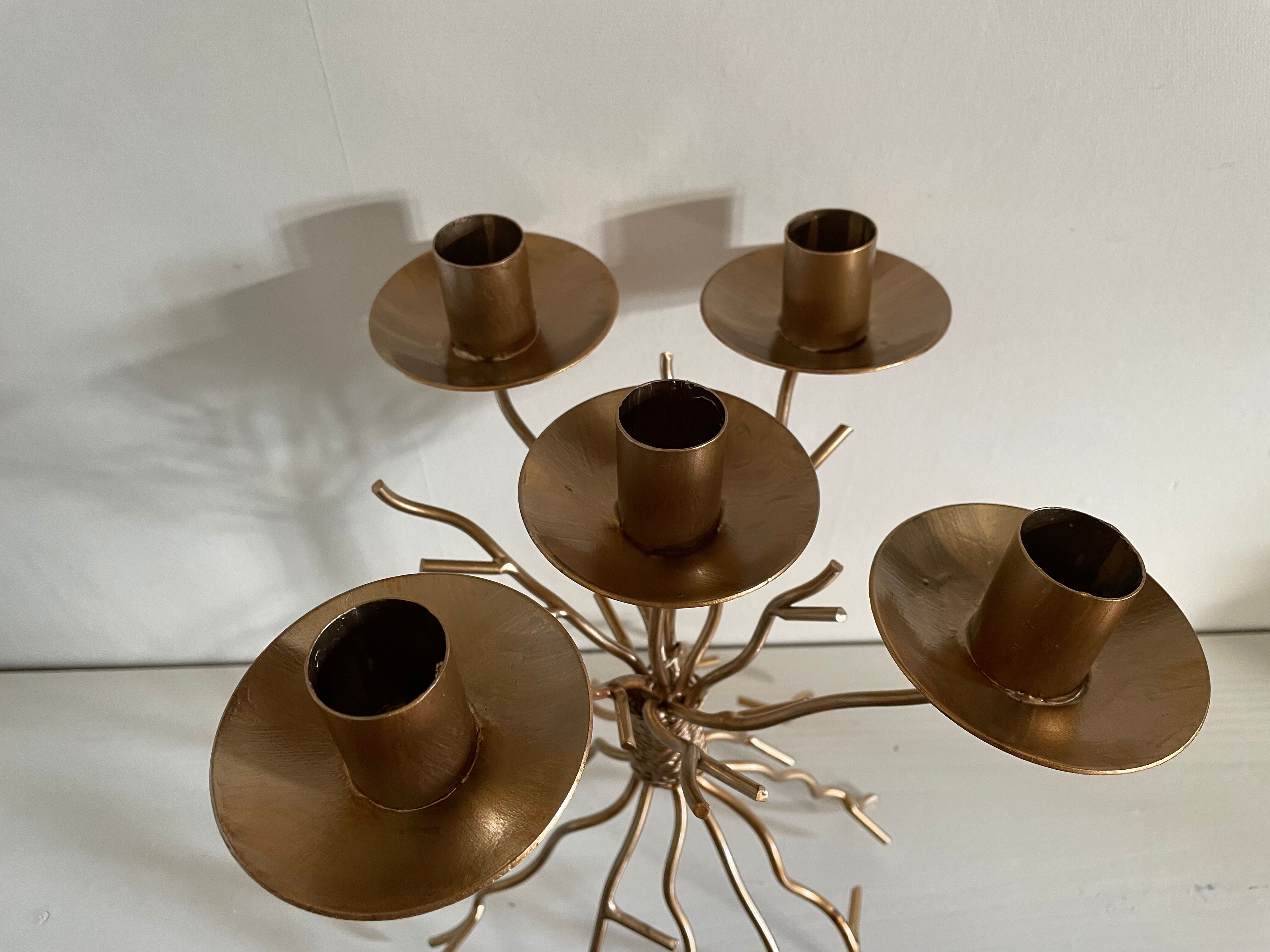 Golden candle holder