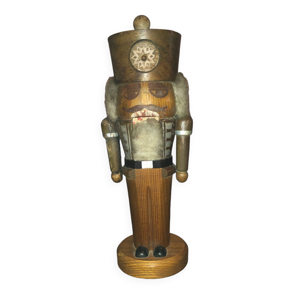 HAES DECO - Casse-Noisette De Noël - Couleur Rouge - Taille 10x10x36 Cm