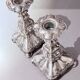 Antique Pair of Candle Holder Silver Rococo Style Candlesticks, 1900s Home Decor