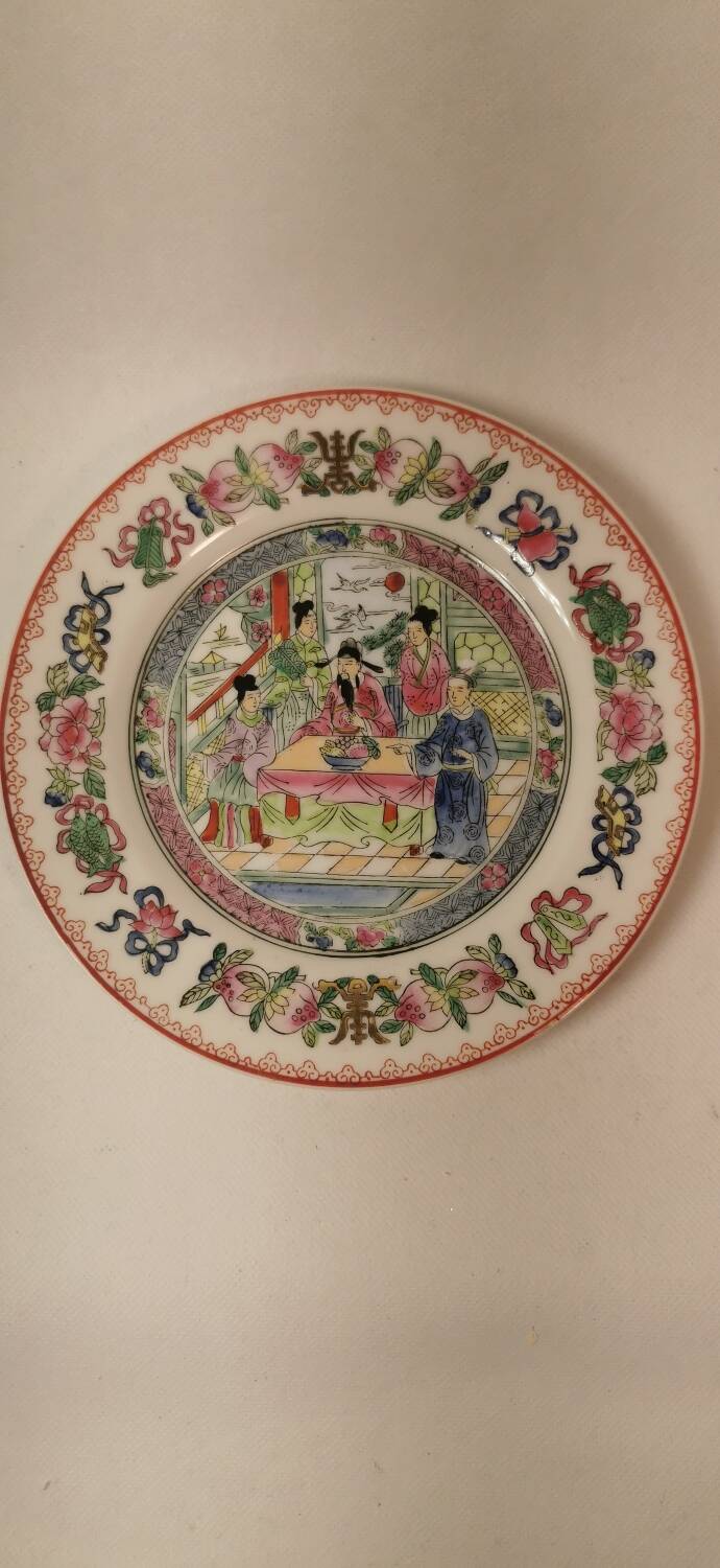 Old Chinese Porcelain Plate Canton