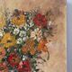 Vase de fleurs, huile sur toile signé Agnès Galland