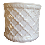 White earthenware planter