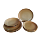 Service assiettes pour 4 en grès village CNP France