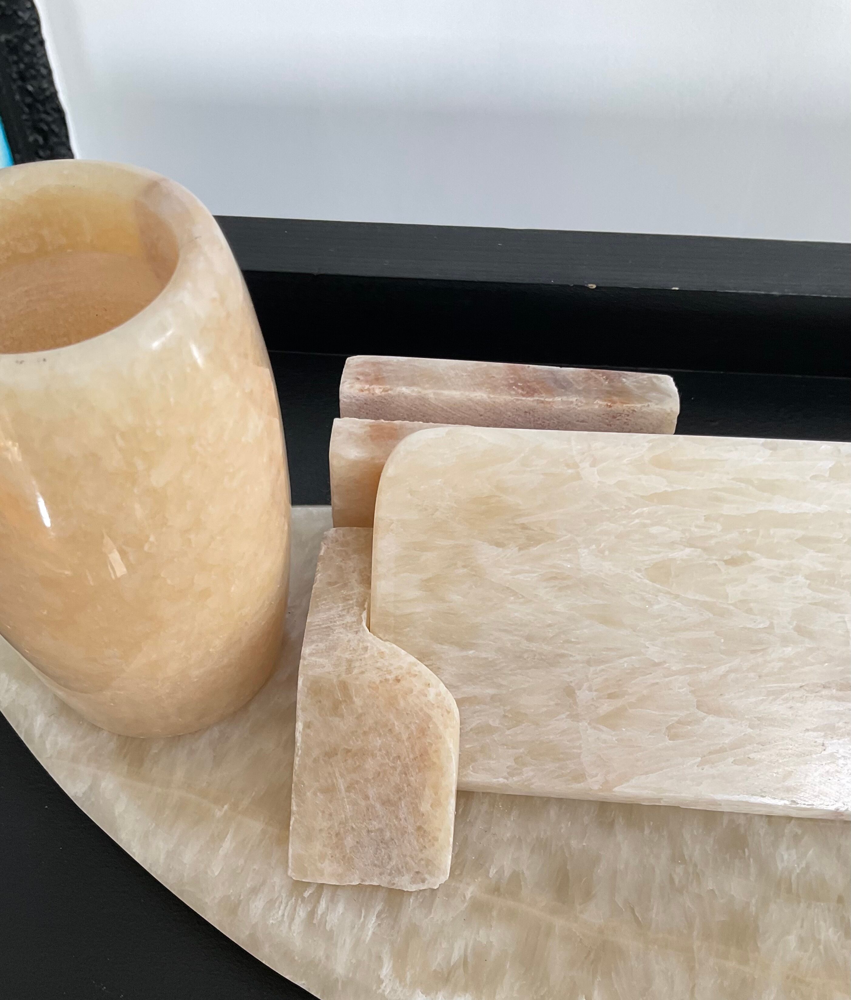 Vintage alabaster office kit 70s