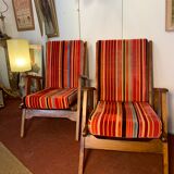 Pair 50s armchairs