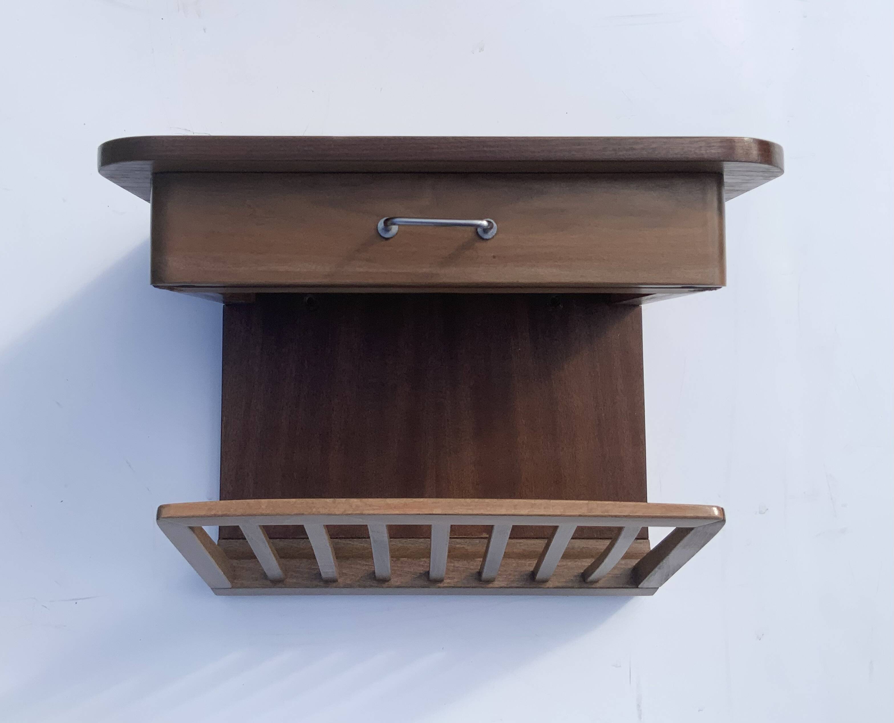 Vintage Teak Wall Shelf, 1960s