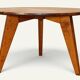Tripod coffee table in oak, 1950s.