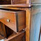 Vintage Louis Philippe style ceremonial bookcase in walnut