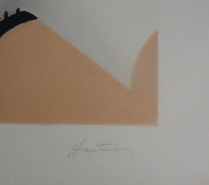 Arnaud D’HAUTERIVES: The Nap in a White Dress, original signed lithograph