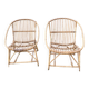 Pair of rattan armchairs