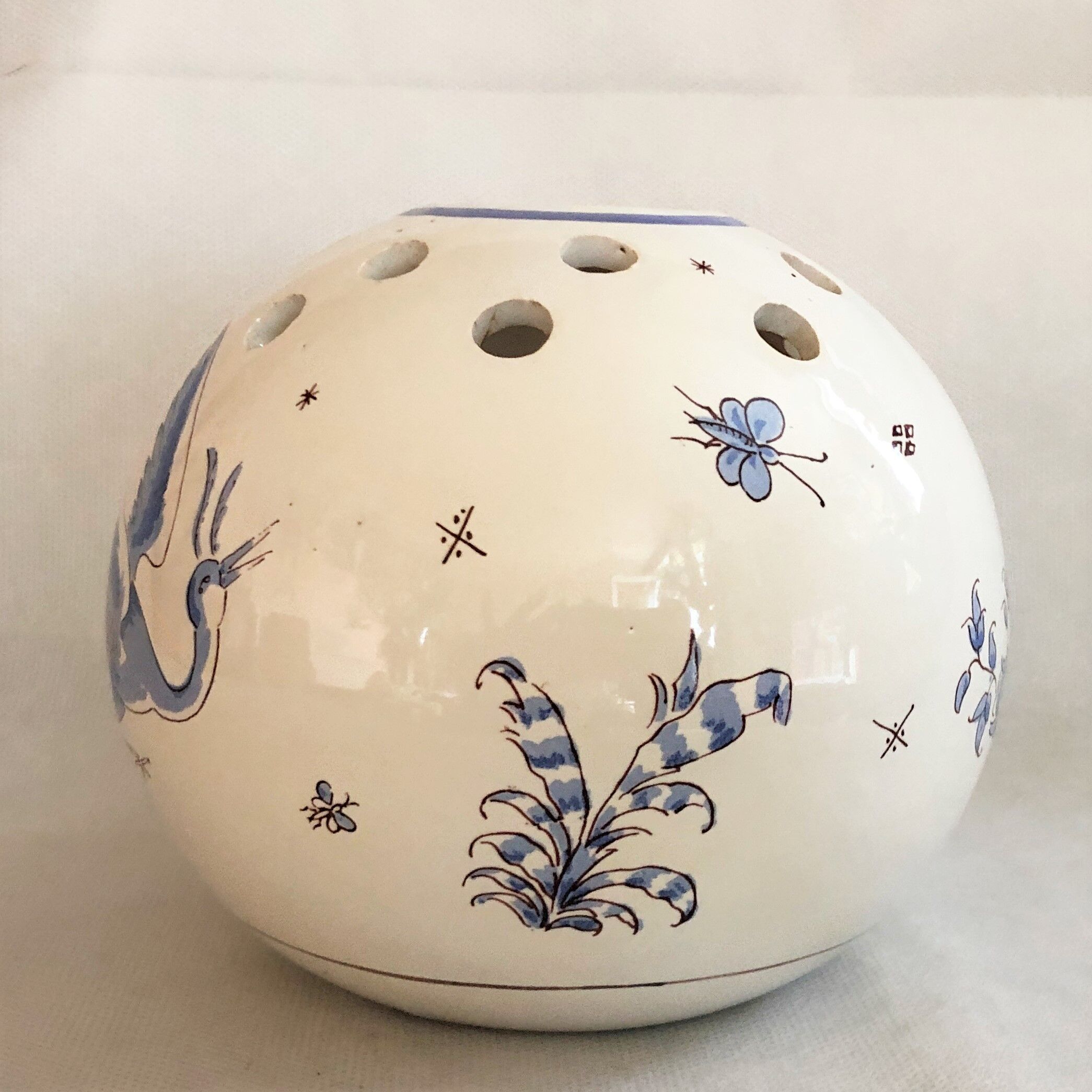 Artisanal bouquet vase "vieux moustiers"