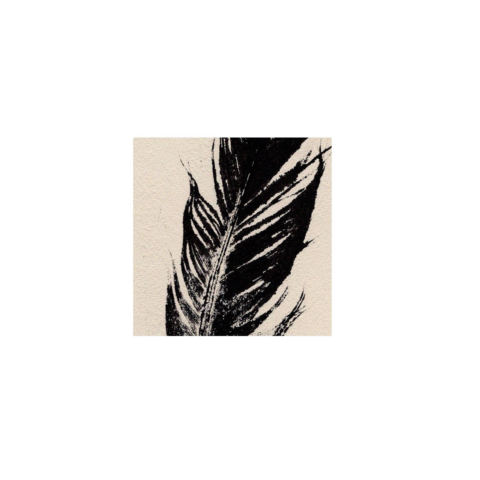 Acrylic painting on black feather paper signed Eawy.