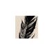 Acrylic painting on black feather paper signed Eawy.