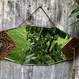 Hexagonal art deco mirror, 100x50 cm