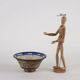 Coupe ancienne début XIXe siècle en terre cuite décorée