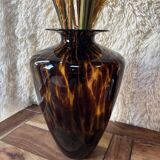 Large Murano vase in tortoiseshell style