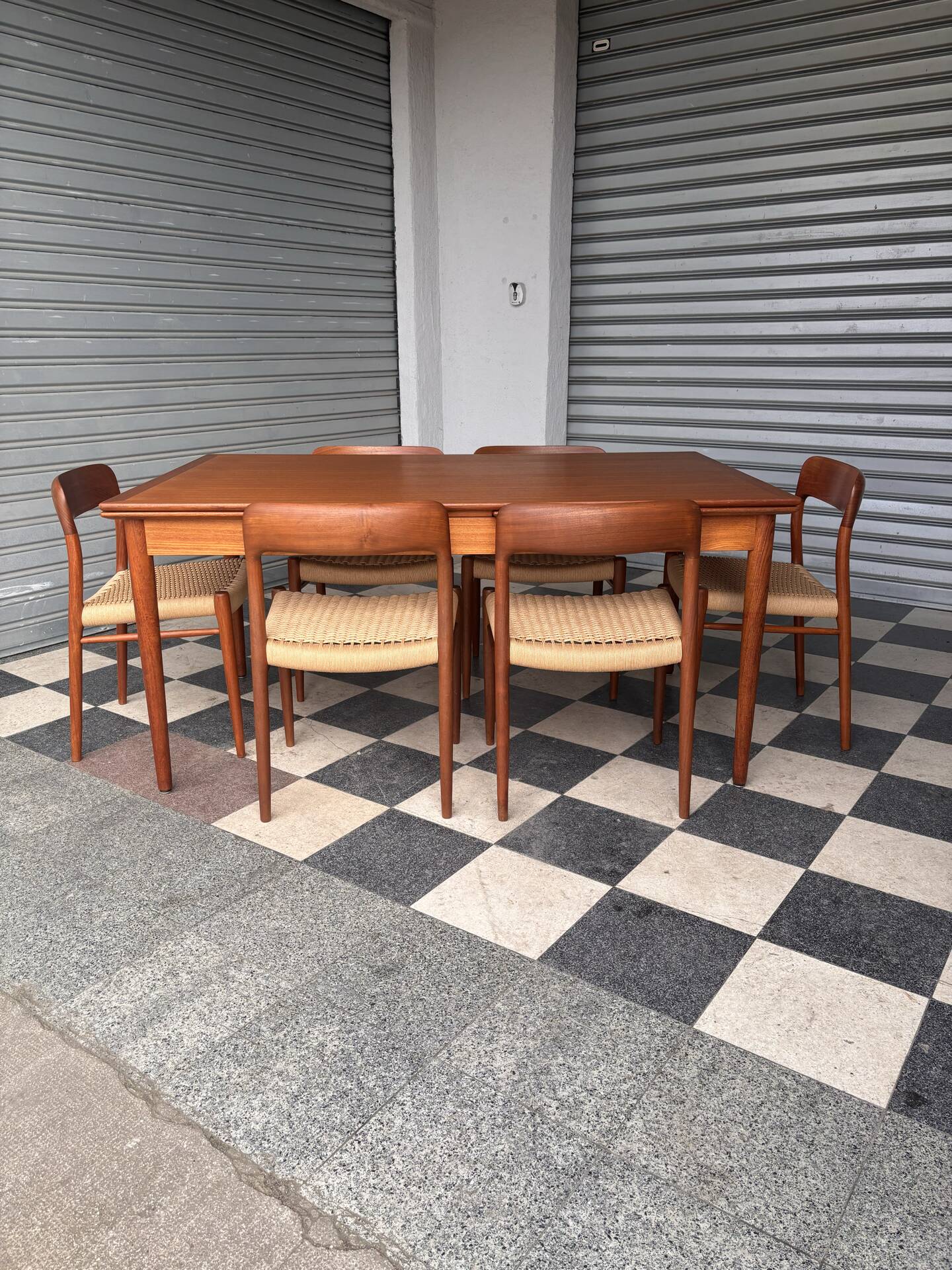 Large Danish teak table