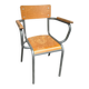 Vintage school chair in metal and wood