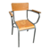 Vintage school chair in metal and wood