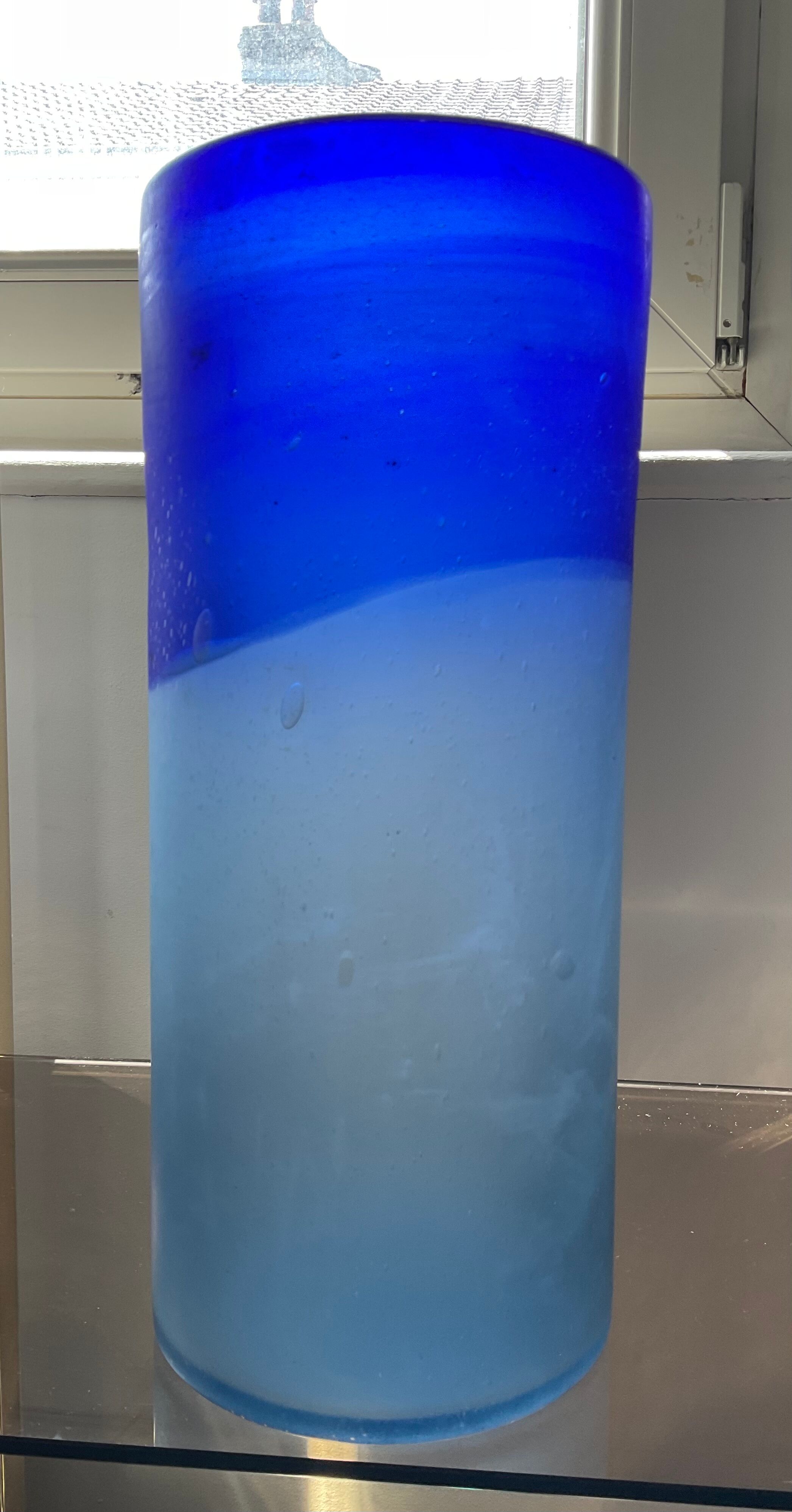 Vintage vase in two-tone glass paste