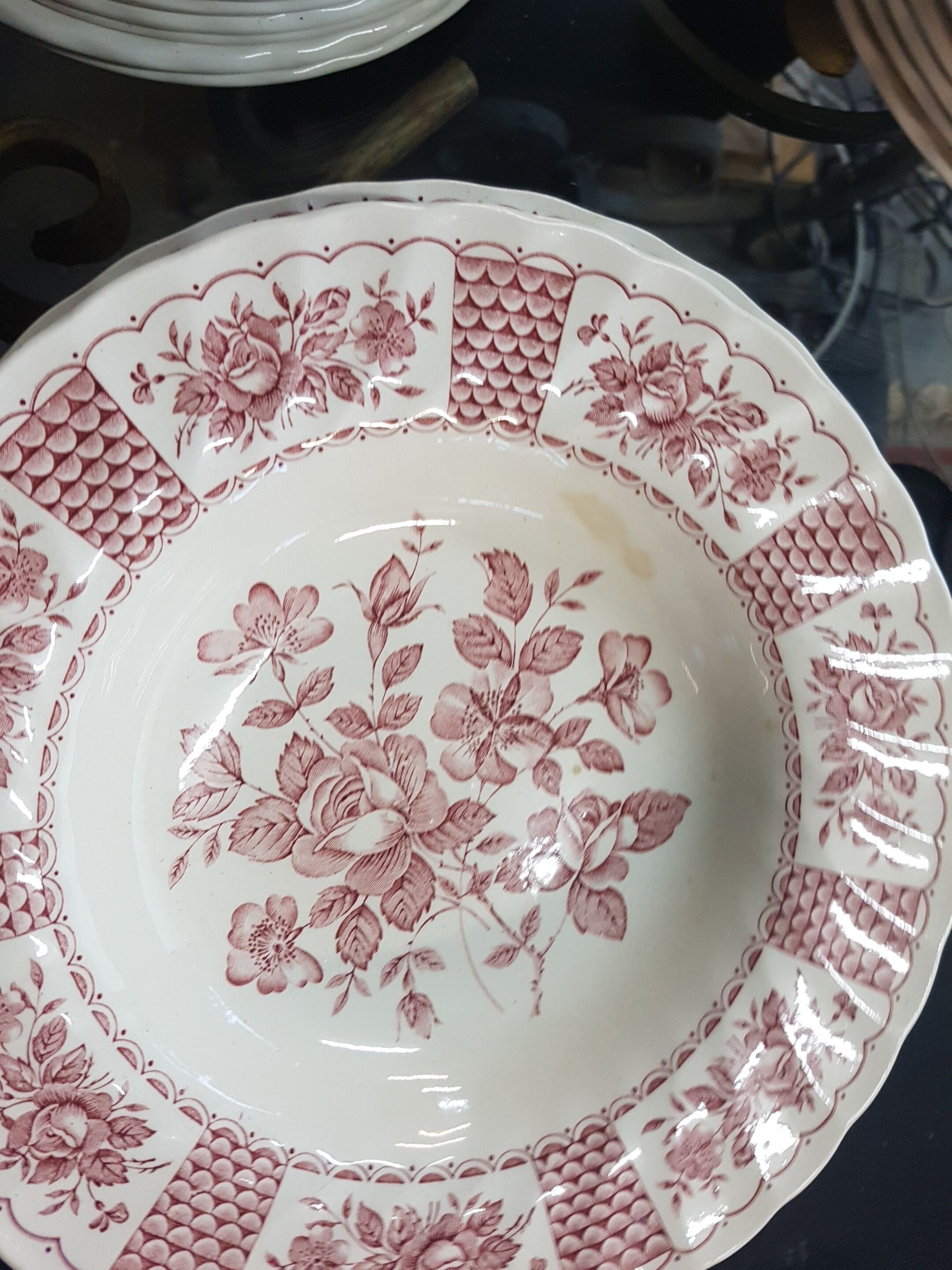 Pink English China plates