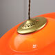 Suspension en laiton orange et plexiglas space age années 70