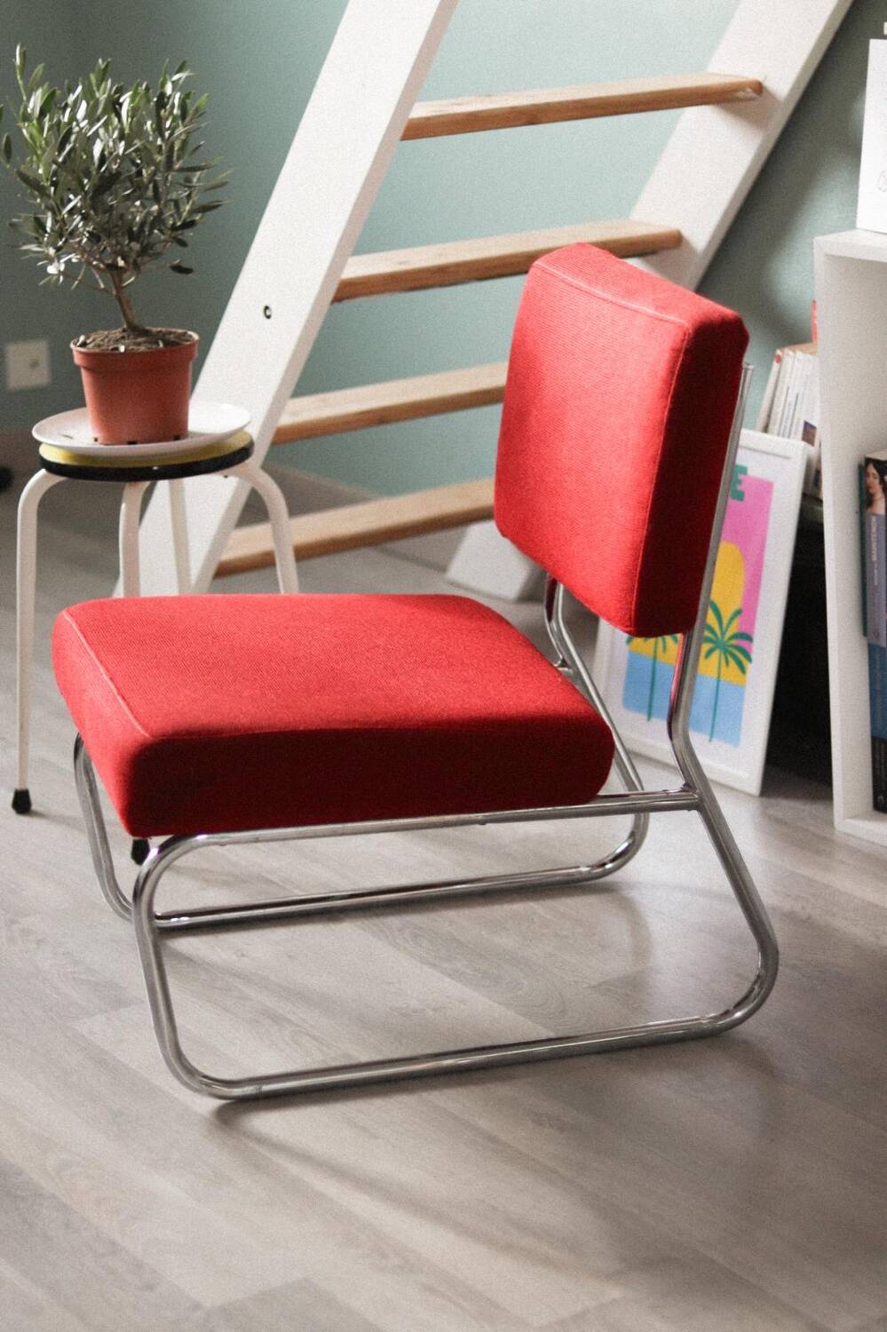 Vintage red armchair