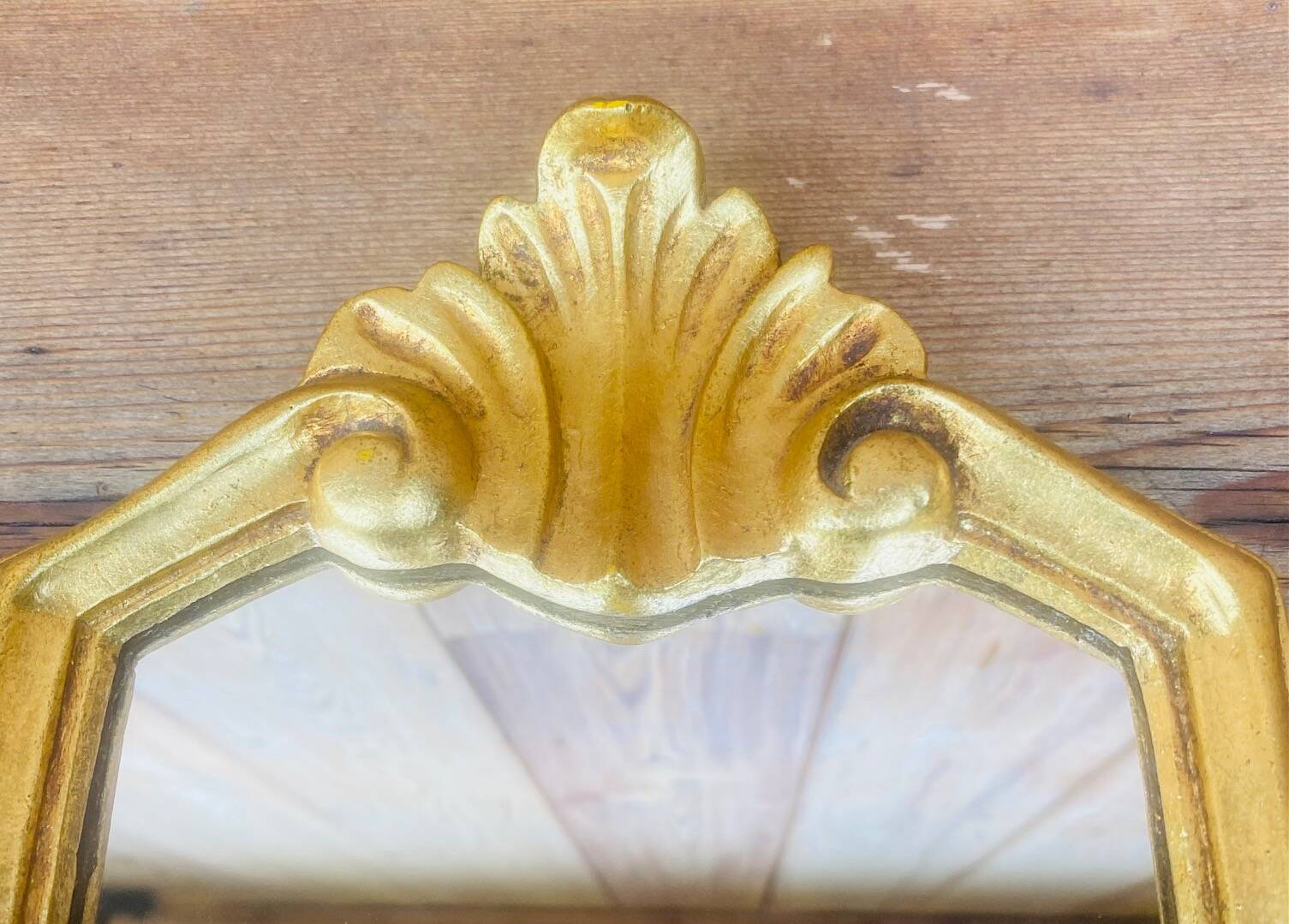 Antique gilded mirror.