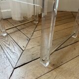 Vintage acrylic glass chair / armchair 1980s