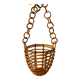 Cache-pot en bois et bambou à suspendre, 1950
